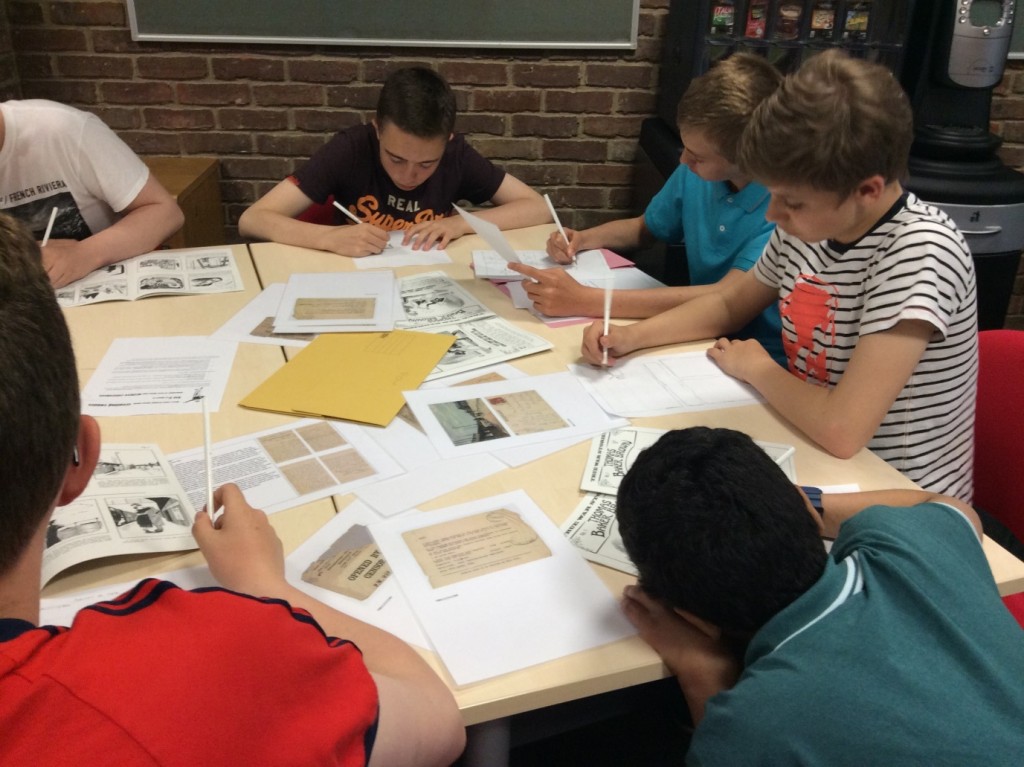 Students working