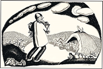 Illustration from Millions of Cats.