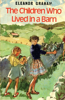 Colourful front cover of The Children Who Lived in a Barn.